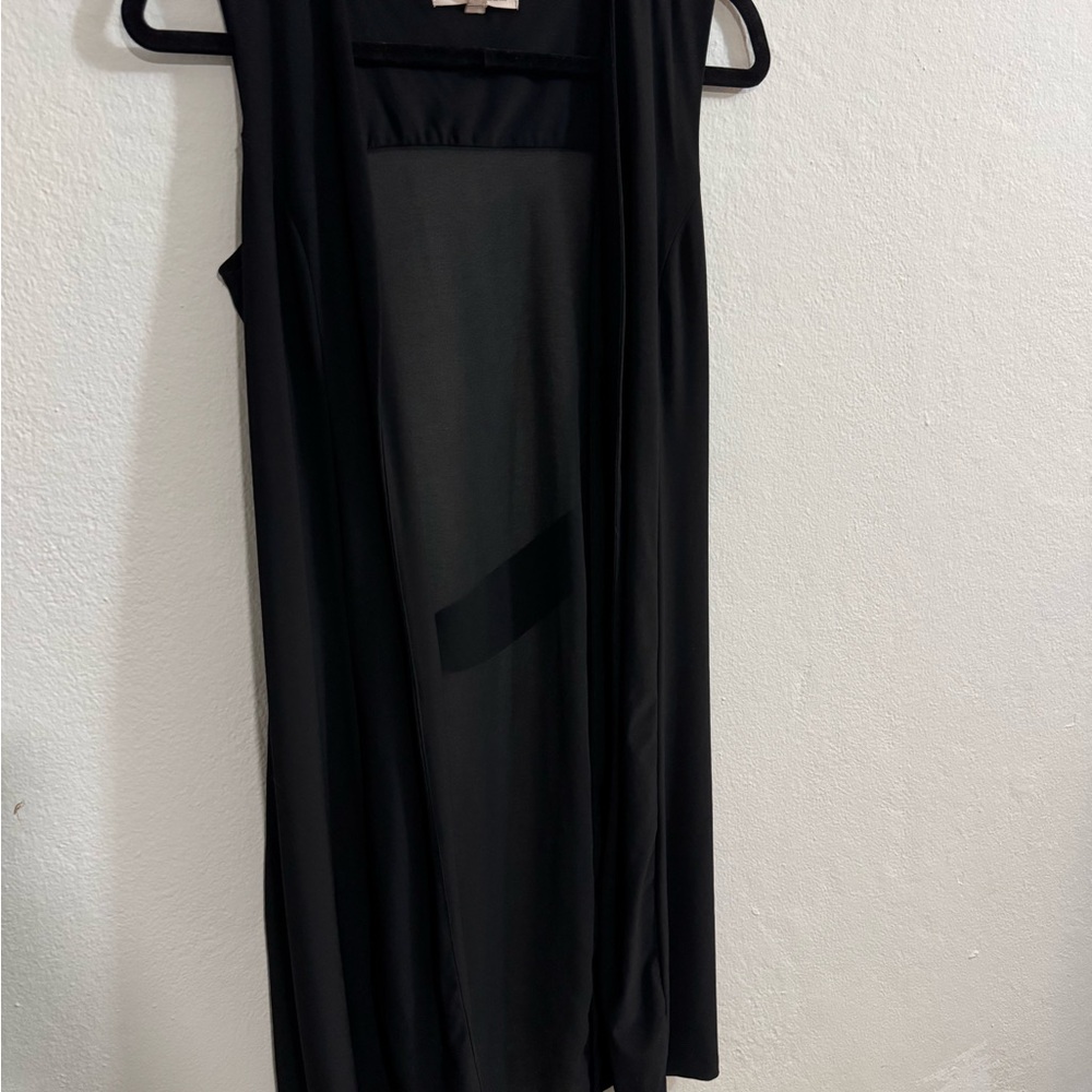 Philosophy Black Open Front Vest